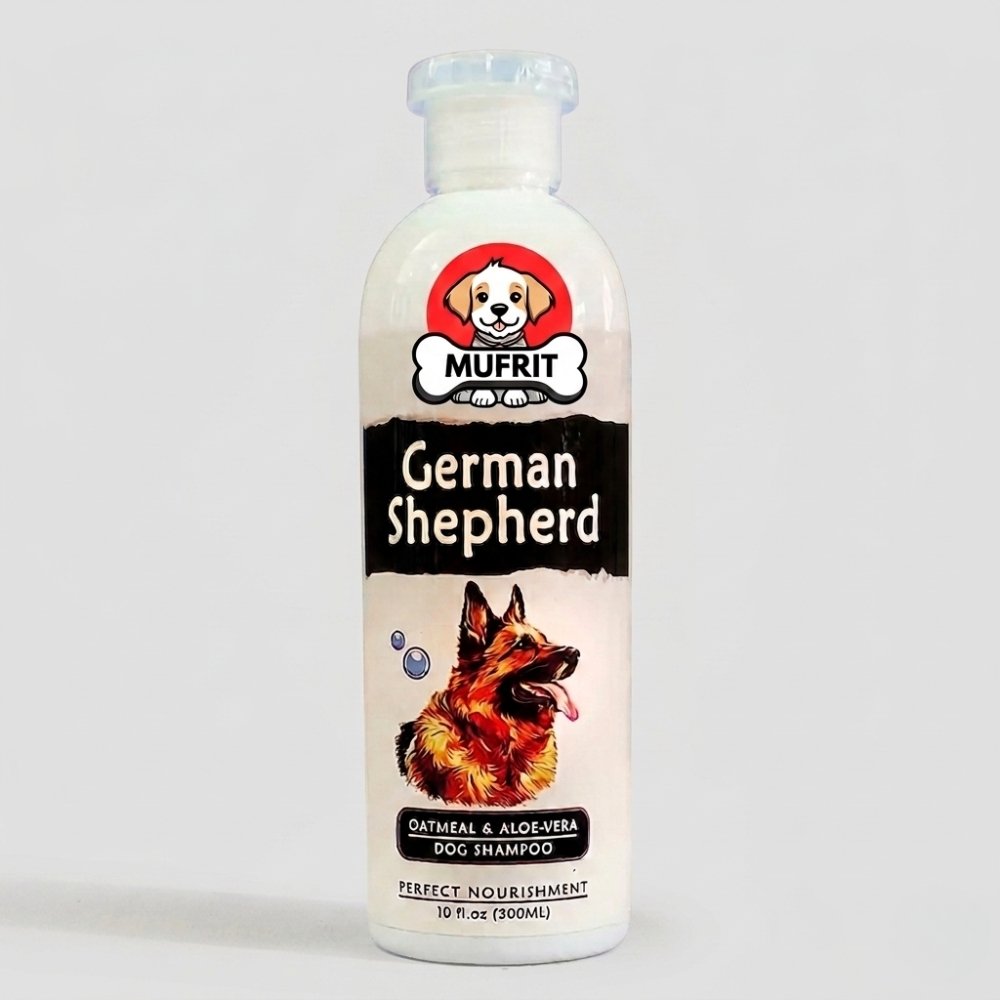 Mufrit German Shepherd Oatmeal & Aloe-Vera Dog Shampoo - 300ml (10 Fl. Oz)